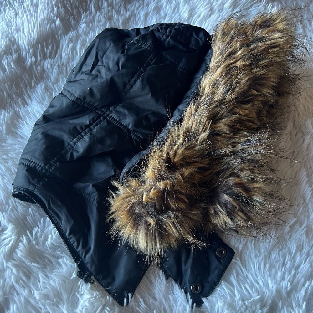 NWOT Weatherproof Black Down Puffer Coat Parka with Removable Faux Fur Hood S - Picture 11 of 16